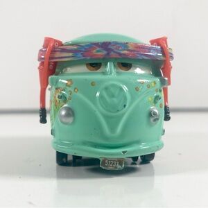 Disney Pixar Cars Movie Fillmore VW Bus with Tie Dye Head Band Diecast Car Toy